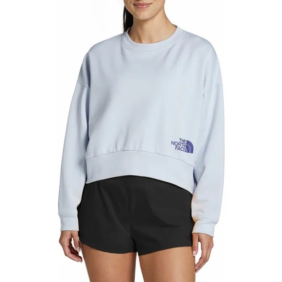 The North Face Horizon Performance Fleece Crew Sweatshirt Dusty Periwinkle - Picture 1 of 7